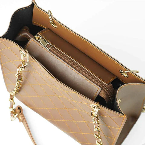 Brown Fuax Leather Bag